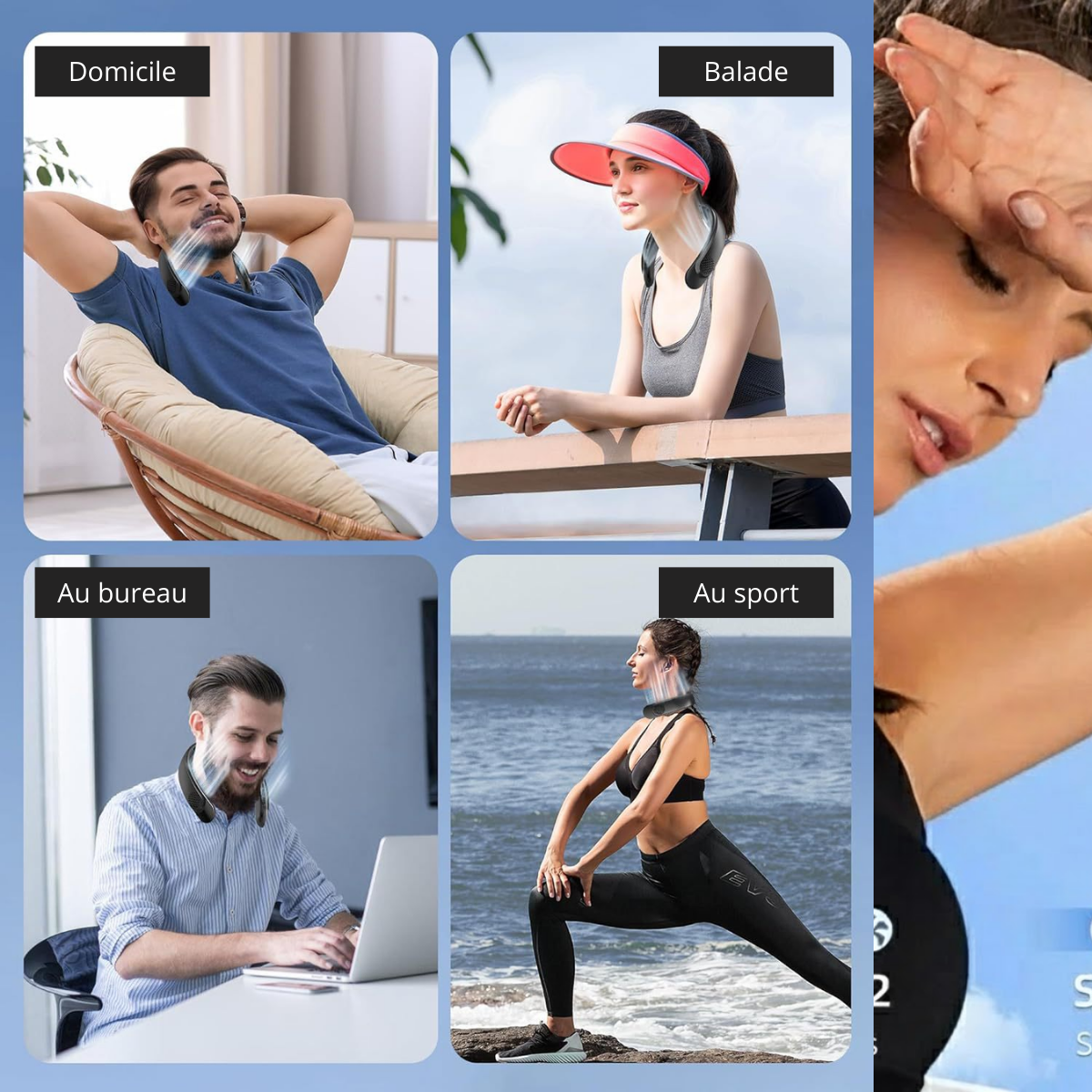 Ventilateur de cou silencieux