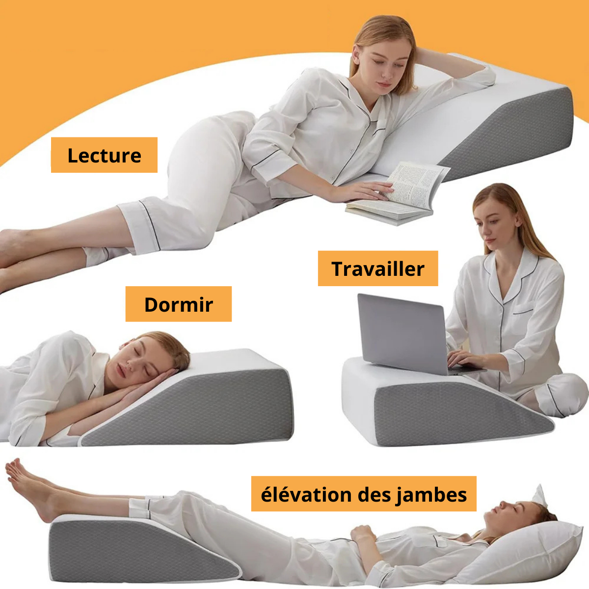Coussin pour relever les jambes